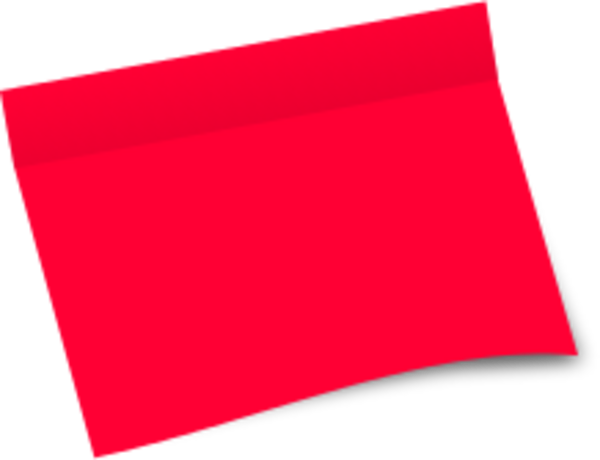 Post It Clipart Red - Post It Red Png (600x460), Png Download