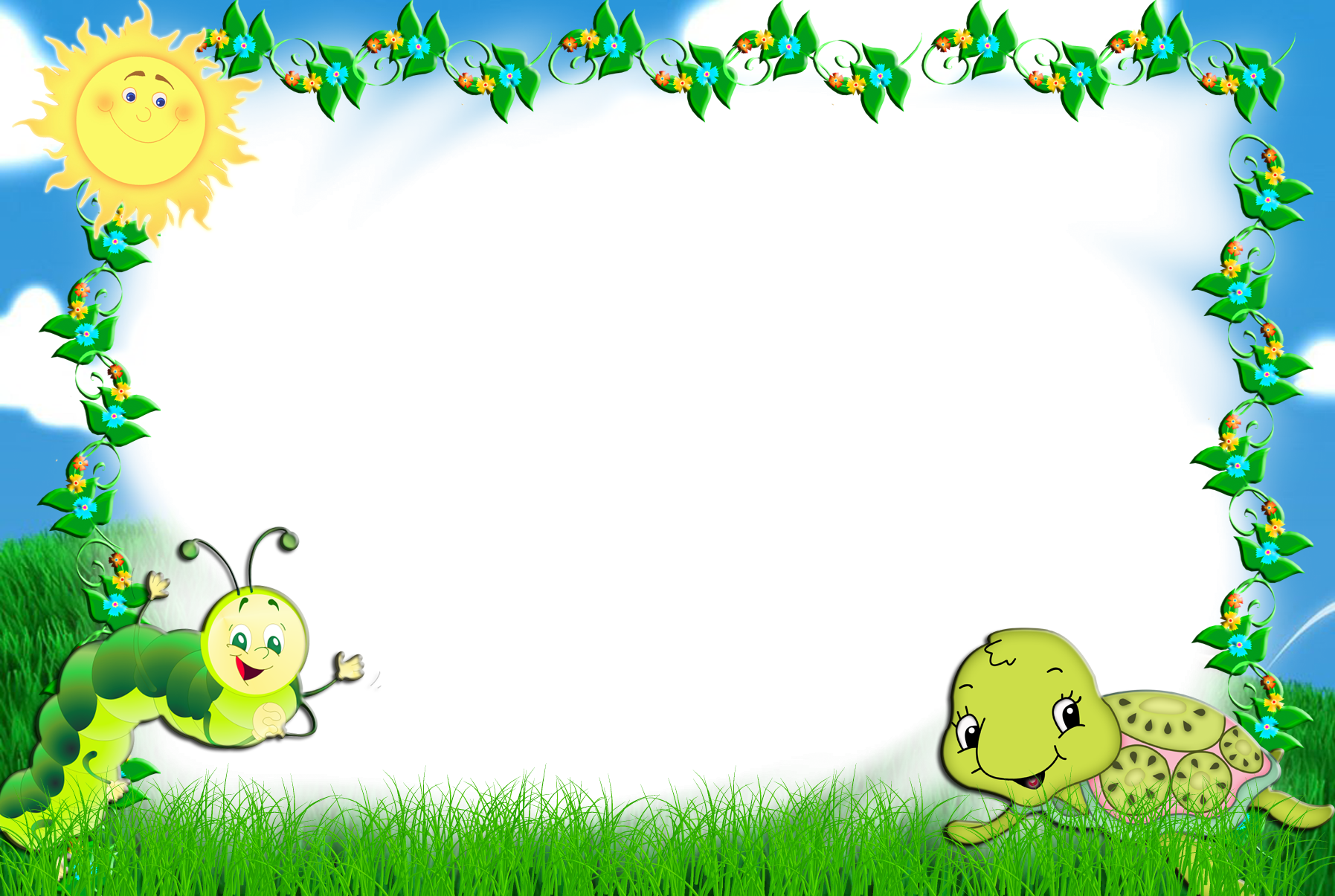 Bordas Para Slides - Kids Frame Png (1795x1205), Png Download