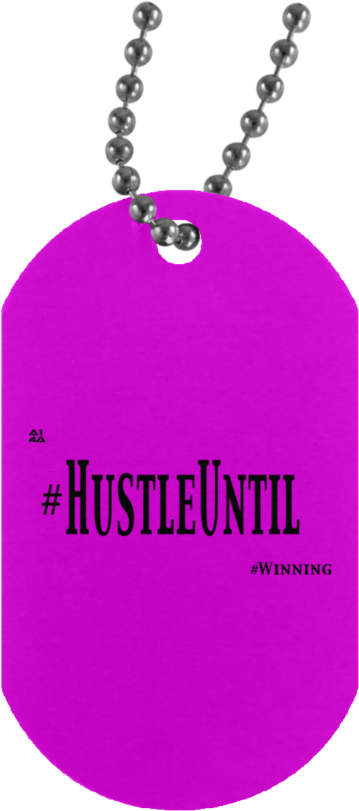 Military Inspired Dog Tag - Hustle Until - Large Shoulder Bag (1155x1155), Png Download