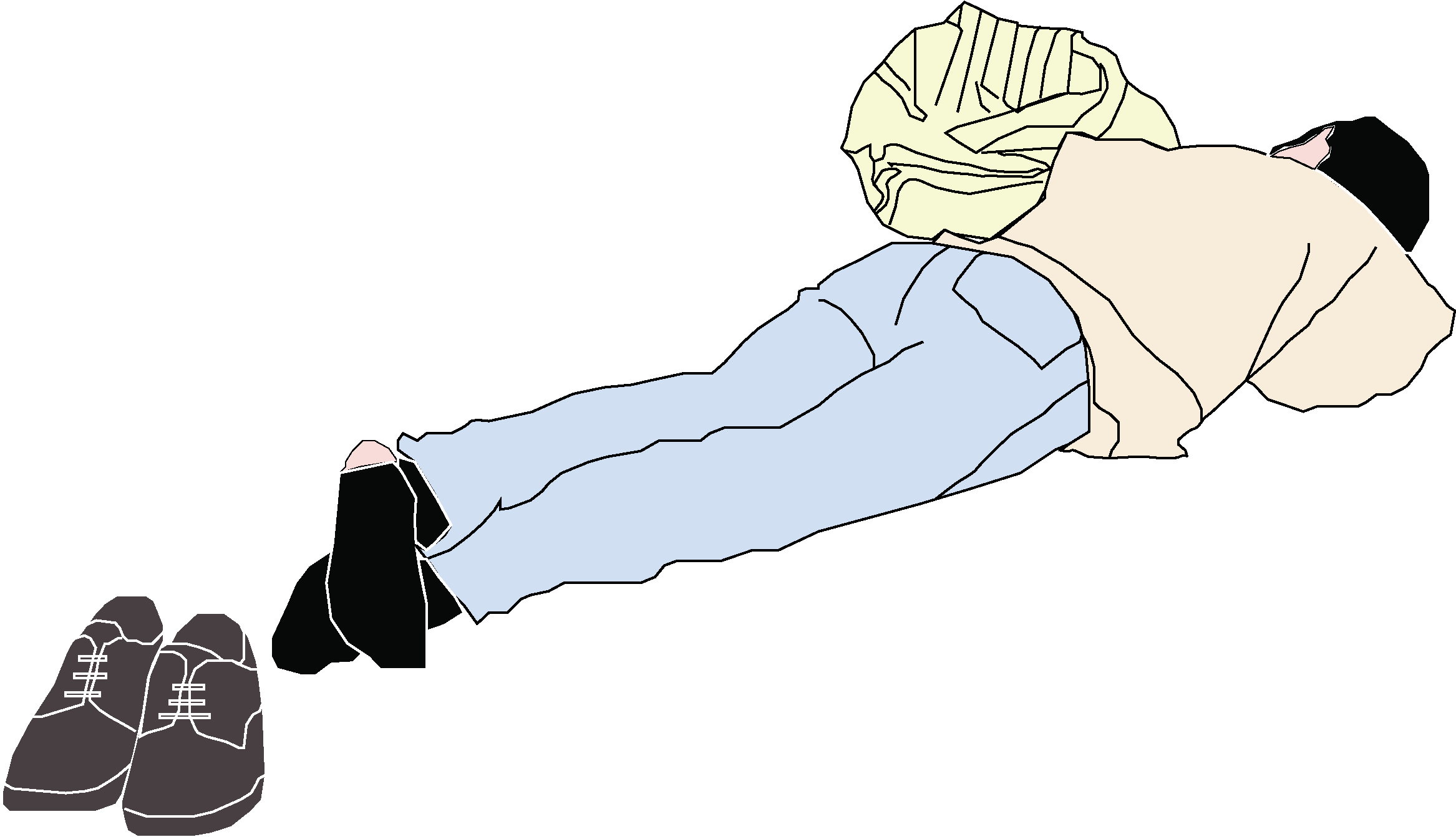 Download Generally Sleeping On The Floor Cartoon PNG Image with No