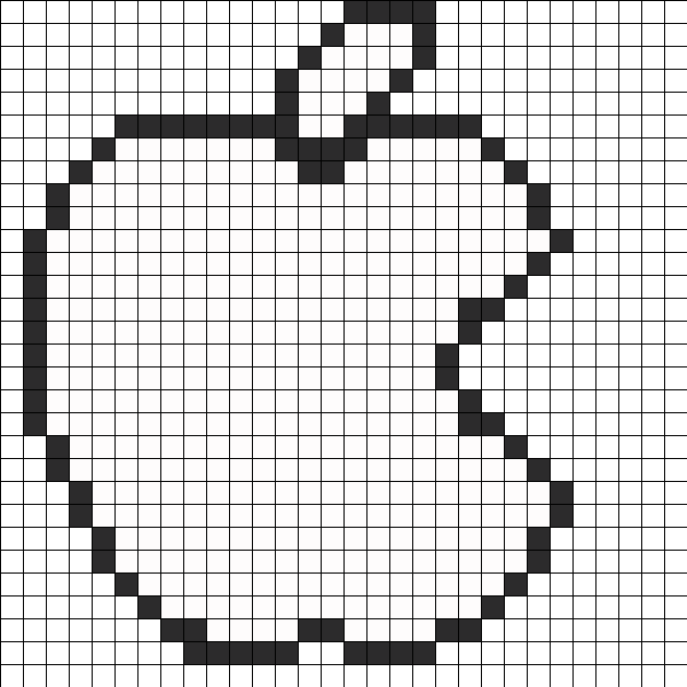 Apple Logo Perler Bead Pattern / Bead Sprite - Bad Time Sans Pixel Art (630x630), Png Download