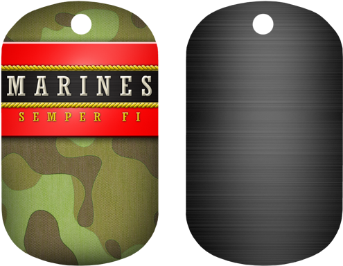 More Views - Marines Military Dog Tag Bottle Opener (500x500), Png Download