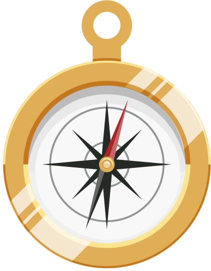 Compass Free To Use Clip Art - Compass Clip Art Png (424x544), Png Download