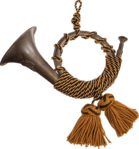 Cuerno Postal Con Franjas - Brass Instrument (450x482), Png Download