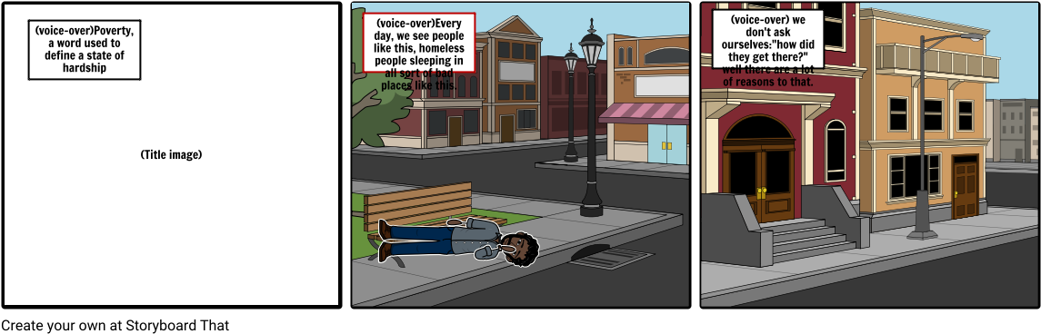 Poverty In Aukland - Storyboard (1164x385), Png Download