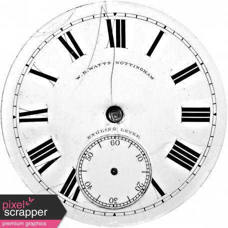 Clock Template - Roman Numerals Dial (456x456), Png Download