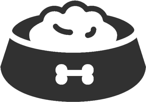 Icono Comida Perro Adiestramiento - Dog Food Bowl Clipart (576x552), Png Download