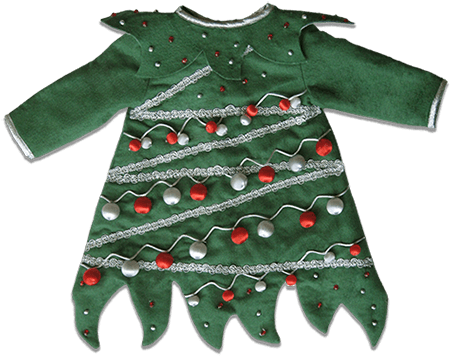 Disfraz De Navidad Bebe - Disfraz De Árbol De Navidad Niña Casero (492x400), Png Download