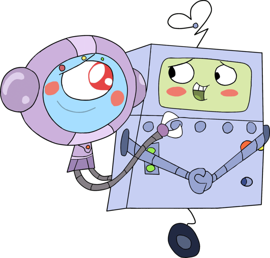 Cute Robots - Cartoon (914x874), Png Download