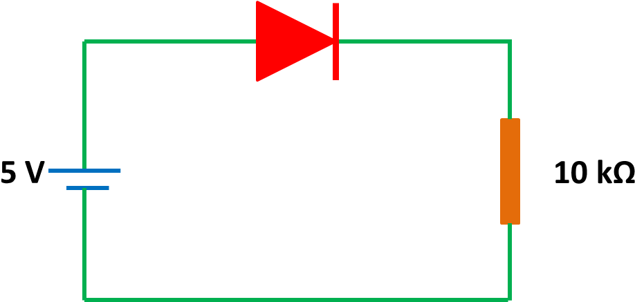 A Simple Non-linear Circuit With A Diode And Resistor - Symmetry (992x436), Png Download