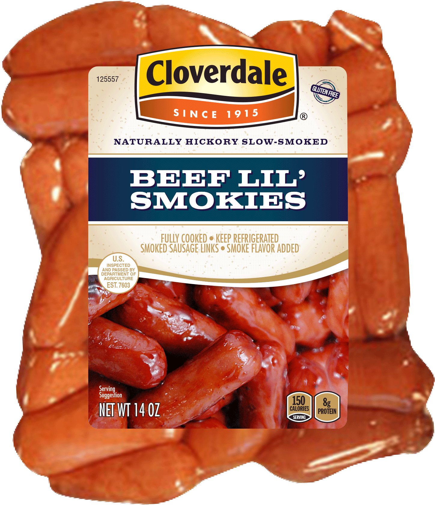 Snack On These Bite Sized Dandies As An Appetizer Or - Cloverdale Foods Co Cloverdale Cooked Bratwurst 14 (1553x1756), Png Download
