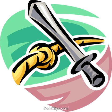 Sword Cutting A Rope - Rope Chain (478x480), Png Download
