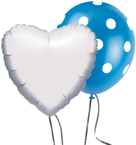 Arreglo Globos De 18" Inflados Con Helio - Blue (498x498), Png Download