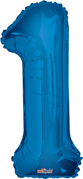 V19663/34s CategorÃas - 34" Giant Blue Foil Number 1 Balloon - Free