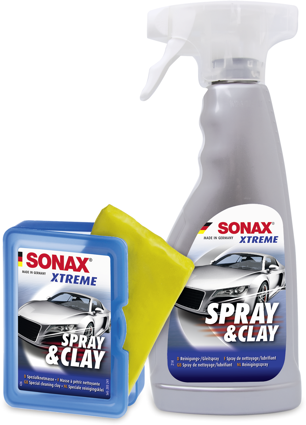 Sonax Xtreme Spray & Clay - Sonax Xtreme Spray & Clay Kit - Lubricant Spray (1250x1772), Png Download