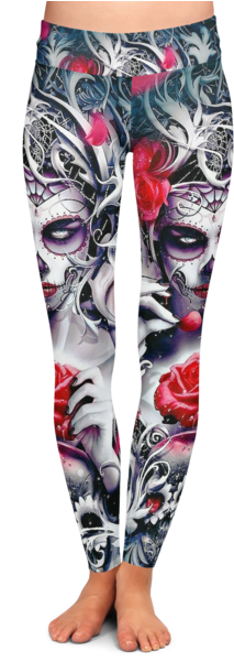 Santa Muerte Leggings - Together We Re Magic - Tzesar - Download (600x600), Png Download