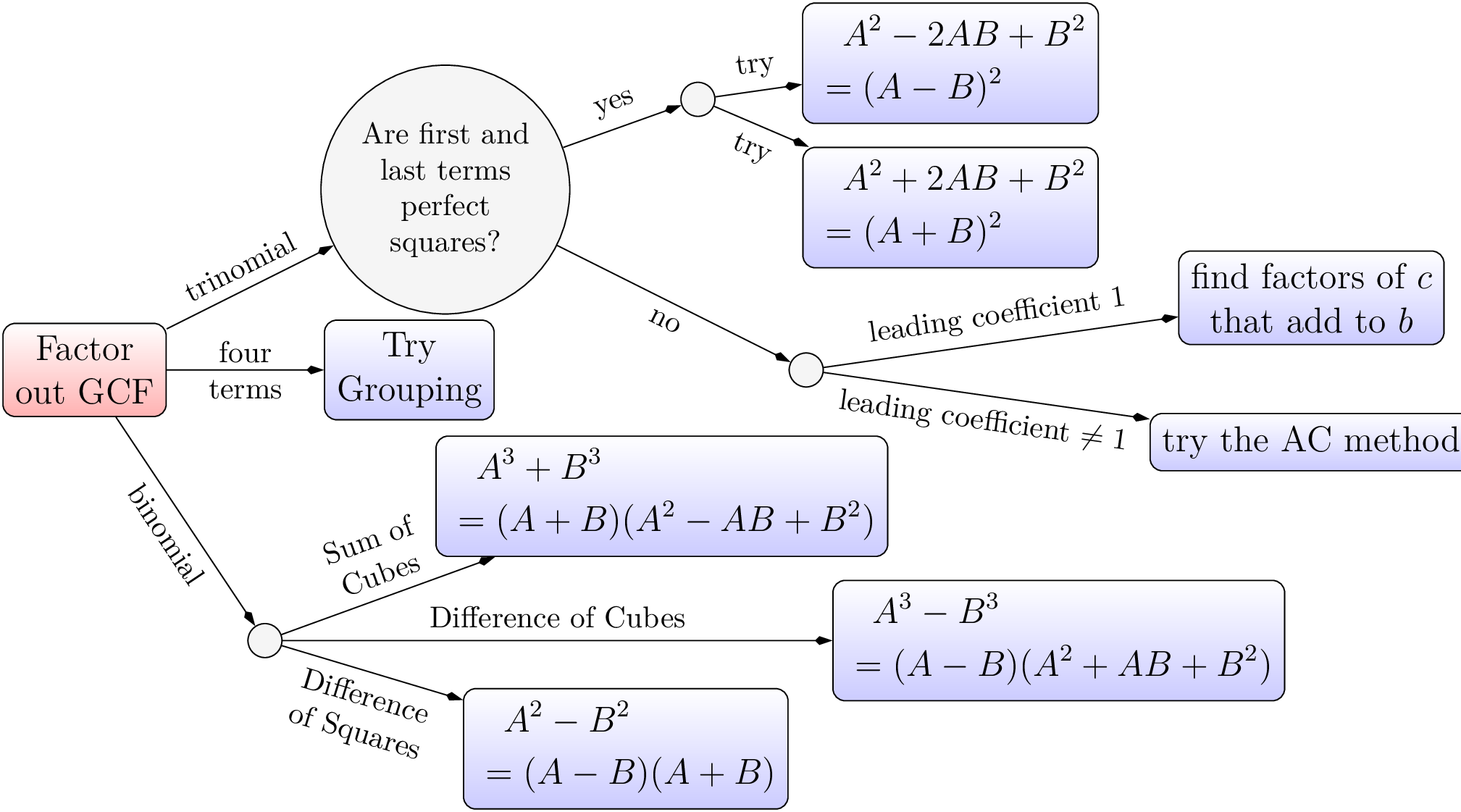 Factoring Flow Chart