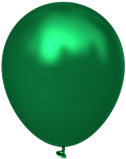 Globo De Aire Metálico Verde Oscuro, 10 Piezas - Balloon (450x519), Png Download