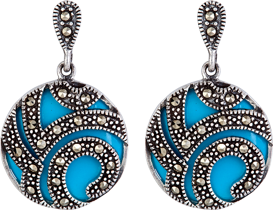 Accesorios Azules 5 - Earrings (1000x1130), Png Download