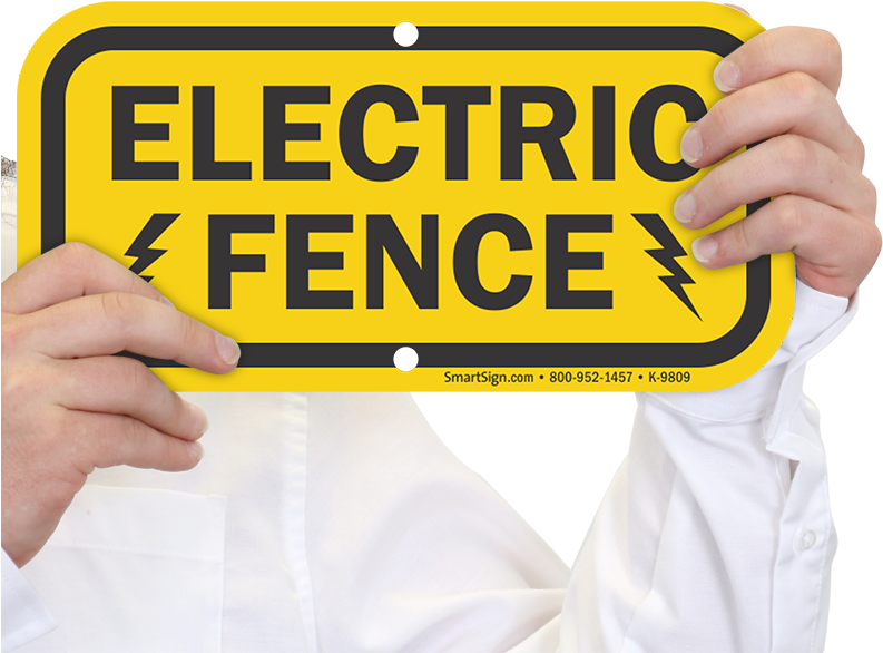 Electric Fence High Voltage Sign - Danger Electric Fence Sign (800x800), Png Download