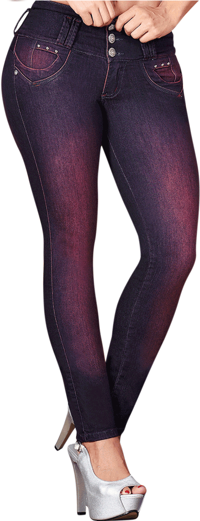 Light Purple Wash Front Pockets Mid Rise Jean, Magic - Jeans (1024x1024), Png Download