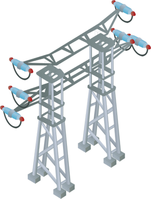 Ian Symbol Energy High Voltage Power Stanchions - High Voltage (304x400), Png Download