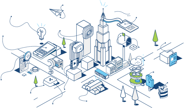Smart City Iot Gets Revamped With Ble Beacons - Smart City Png (686x386), Png Download