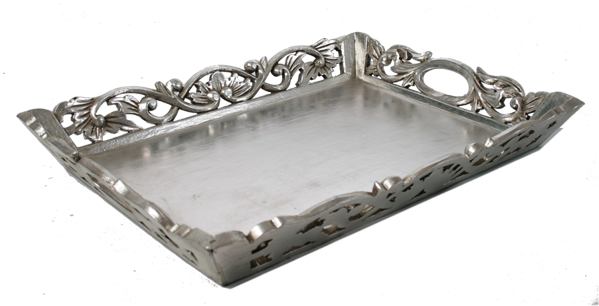 Silver Tray, Small - Silver (600x600), Png Download