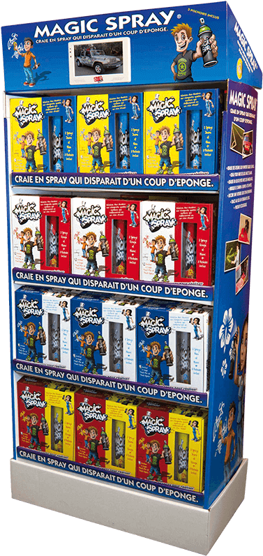 Magic Spray® Point Of Sale - Oid Magic - Bombes Magic Spray : Jaune Et Rouge Fluo (393x800), Png Download