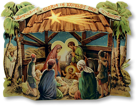 The Bethlehem Star Has Come To Rest On The Roof, And - Holy Family In Bethlehem (576x446), Png Download
