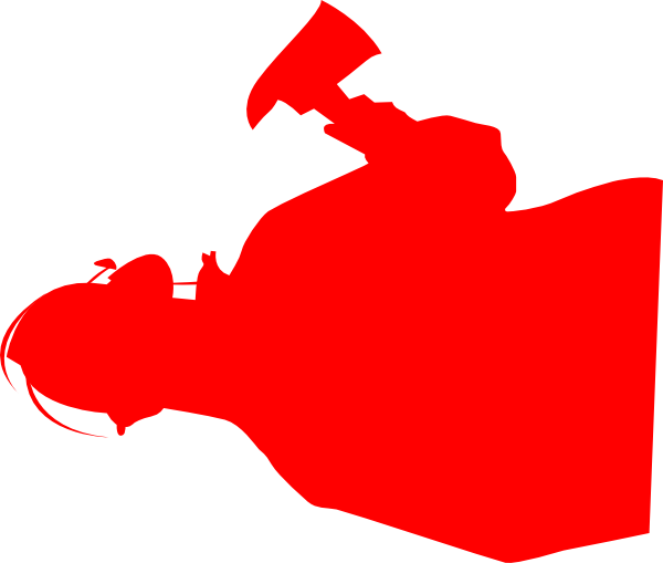 Fireman Red Clip Art - Fireman Silhouette (600x509), Png Download