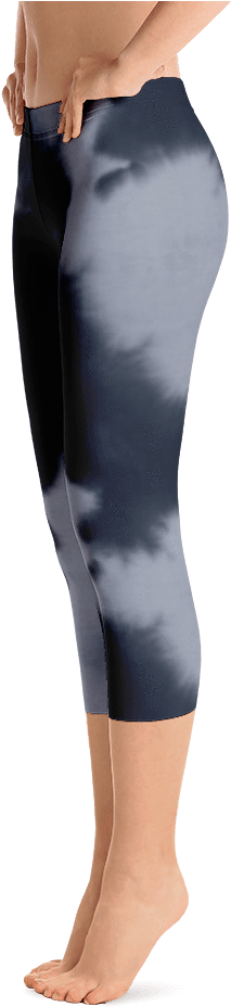 Stormy Sky Capri Leggings Right View - Capri Pants (1000x1000), Png Download