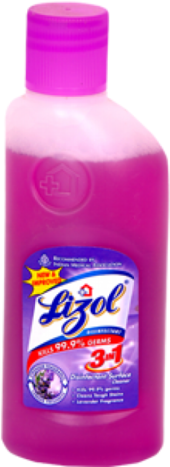 Buy Lizol Disinfectant Surface Cleaner Lavender 2ltr - Lizol Disinfectant Surface Cleaner Lavender (1000x1000), Png Download