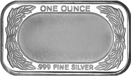 1 Oz Silver Bar (500x500), Png Download