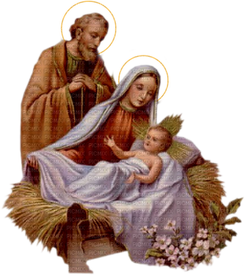 Jesusu0027 Birth Crib - Christmas Holy Family Png (366x400), Png Download