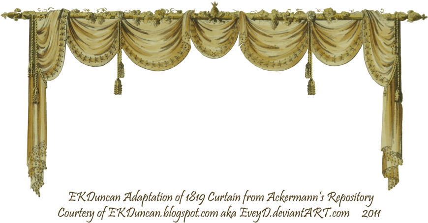 1819 Swag Curtain - Gold Stage Curtain Png (900x493), Png Download