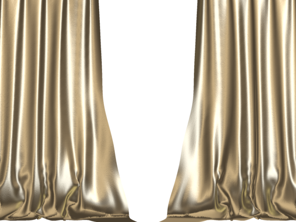 Golden Curtains - Шторы Клипарт (600x450), Png Download