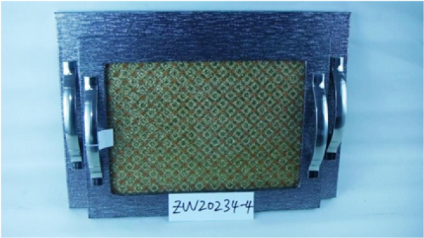 Buy Devnow Ceramics Silver Tray With Golden Base Large - Handbag (610x630), Png Download