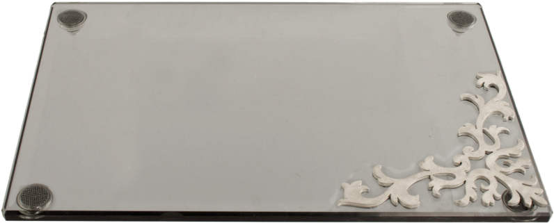 Byzantine Silver Glass Tray (800x800), Png Download