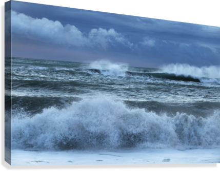Stormy Skies Over A West Coast Beach - Stormy Skies Over A West Coast Beach; Greymouth, South (429x334), Png Download