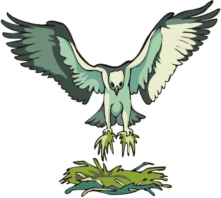 Hawk Nest Clip Art - Osprey Clipart (750x672), Png Download