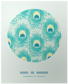 Peacock Feathers Vector Vector Decor Pattern Background - Peacock Feathers Matching Border By Oksancia - Customized (400x400), Png Download