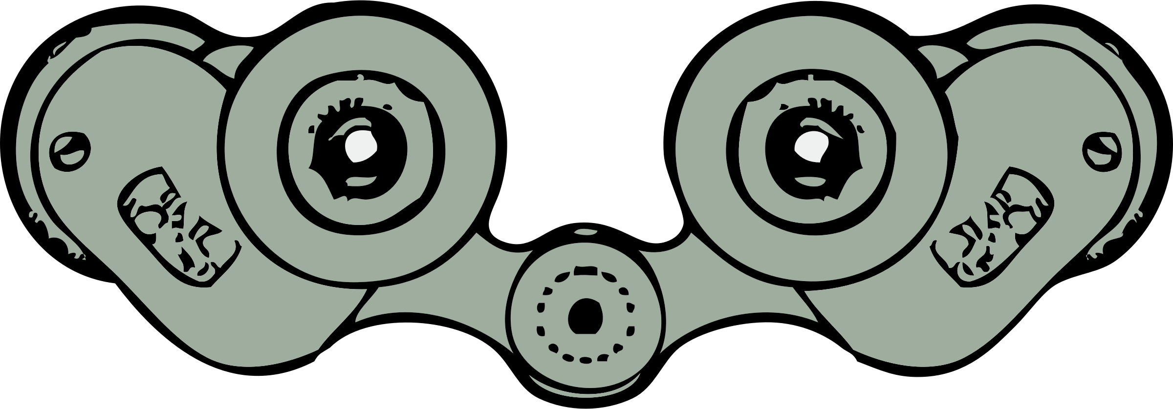 This Free Icons Png Design Of Binoculars Rear View (2400x838), Png Download
