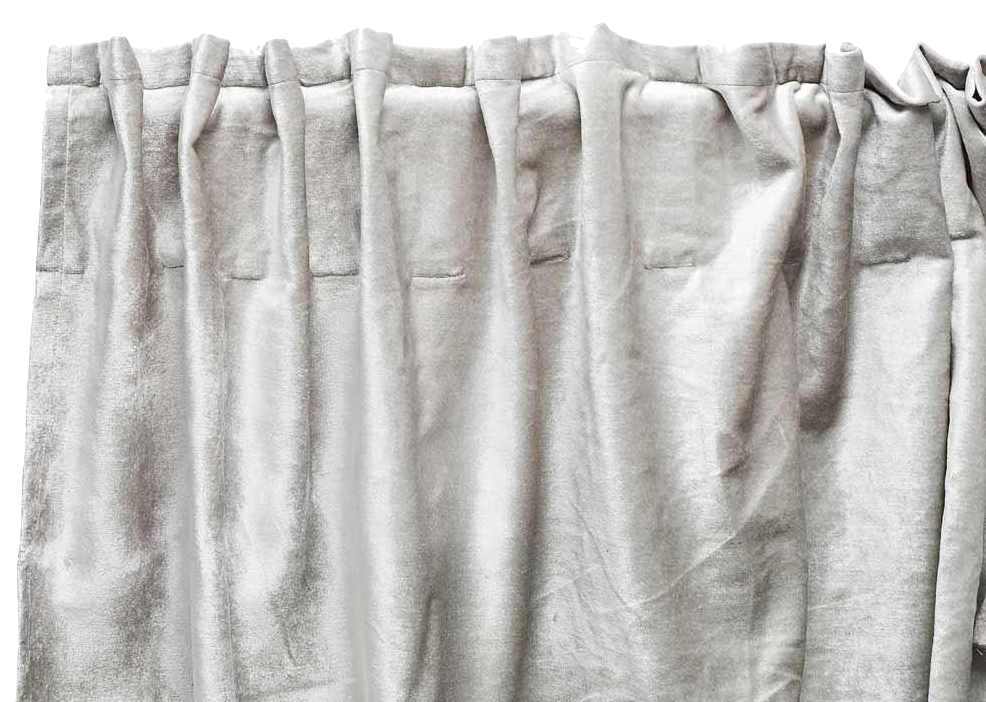 Silver Metallic Velvet Curtain - Curtain (1024x1024), Png Download