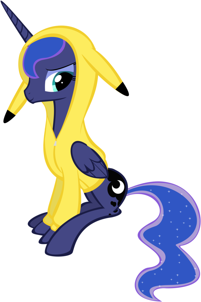 Squishypony, Clothes, Dead Source, Hoodie, Pikachu, - Princess Luna Mlps (759x1024), Png Download