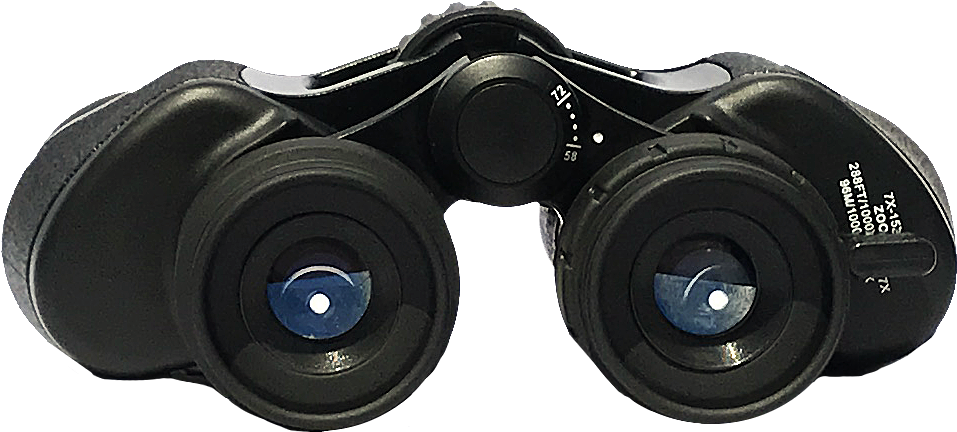 7-15x35 Binocular End View (1000x493), Png Download