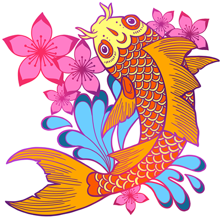 Koi Illustration Transparent (600x600), Png Download