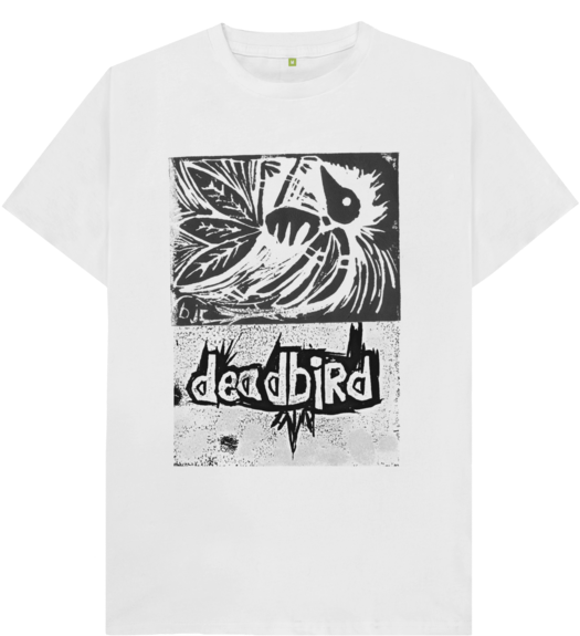 White The Real Dead Lo-tech Deadbird - Dark Skull T Shirt (640x674), Png Download