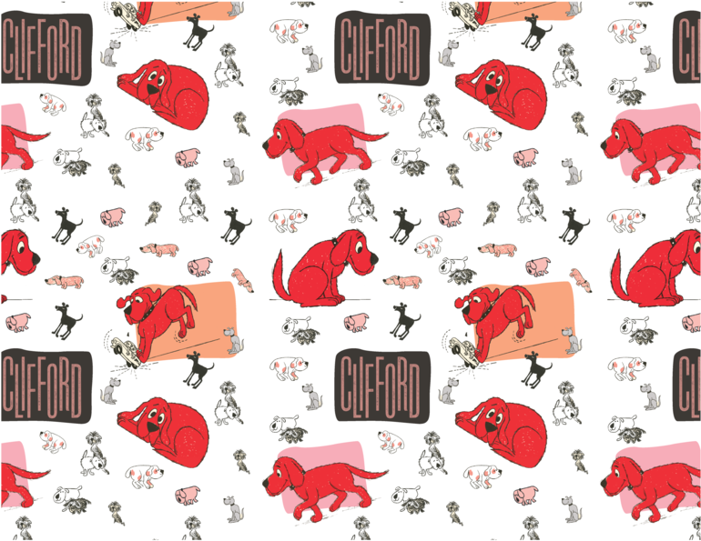Scholastic Clifford 4patterns 081517 3 - Scholastic Corporation (1000x773), Png Download
