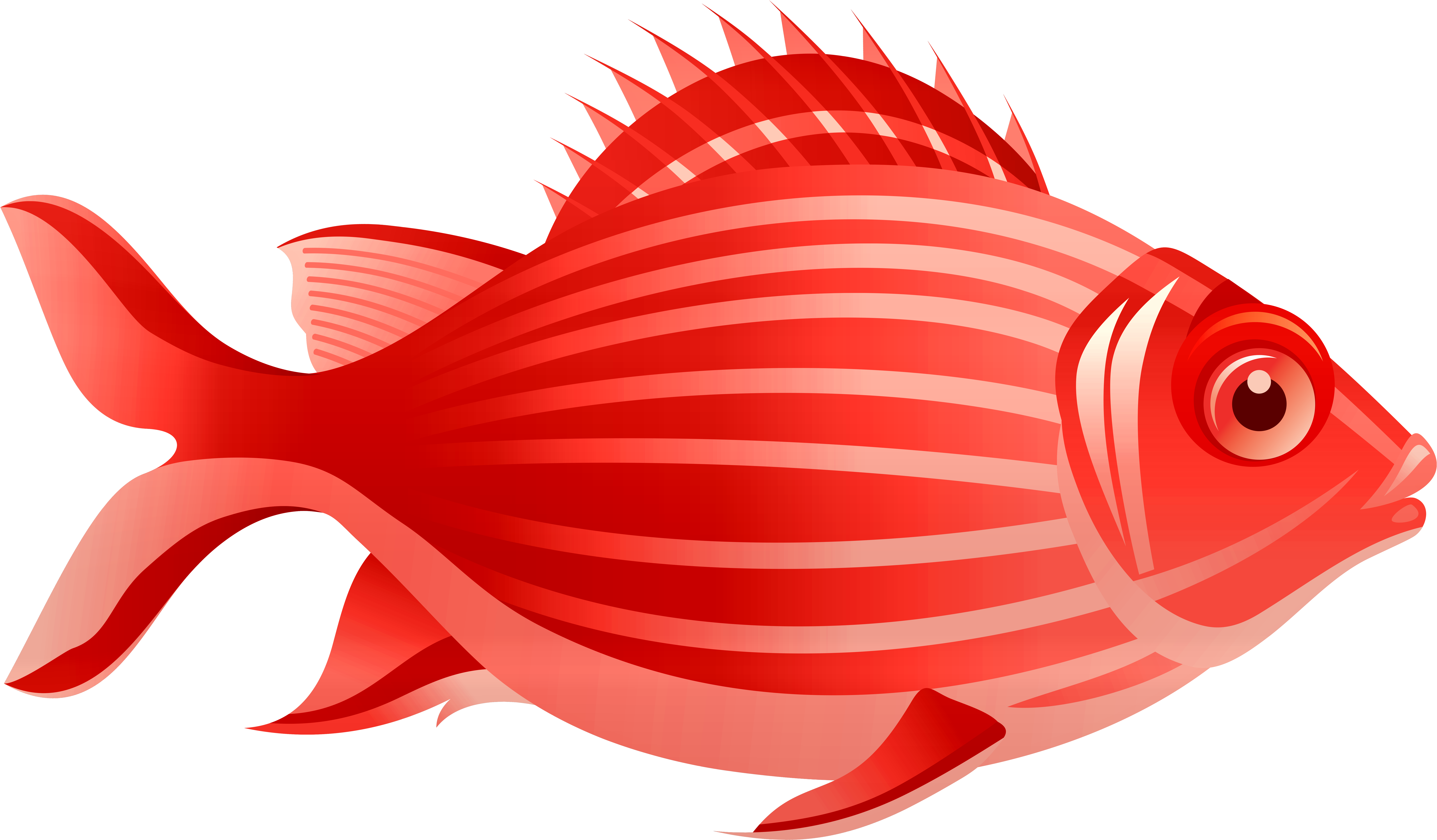 Red Fish Png Clip Art - Clip Art (8000x4685), Png Download